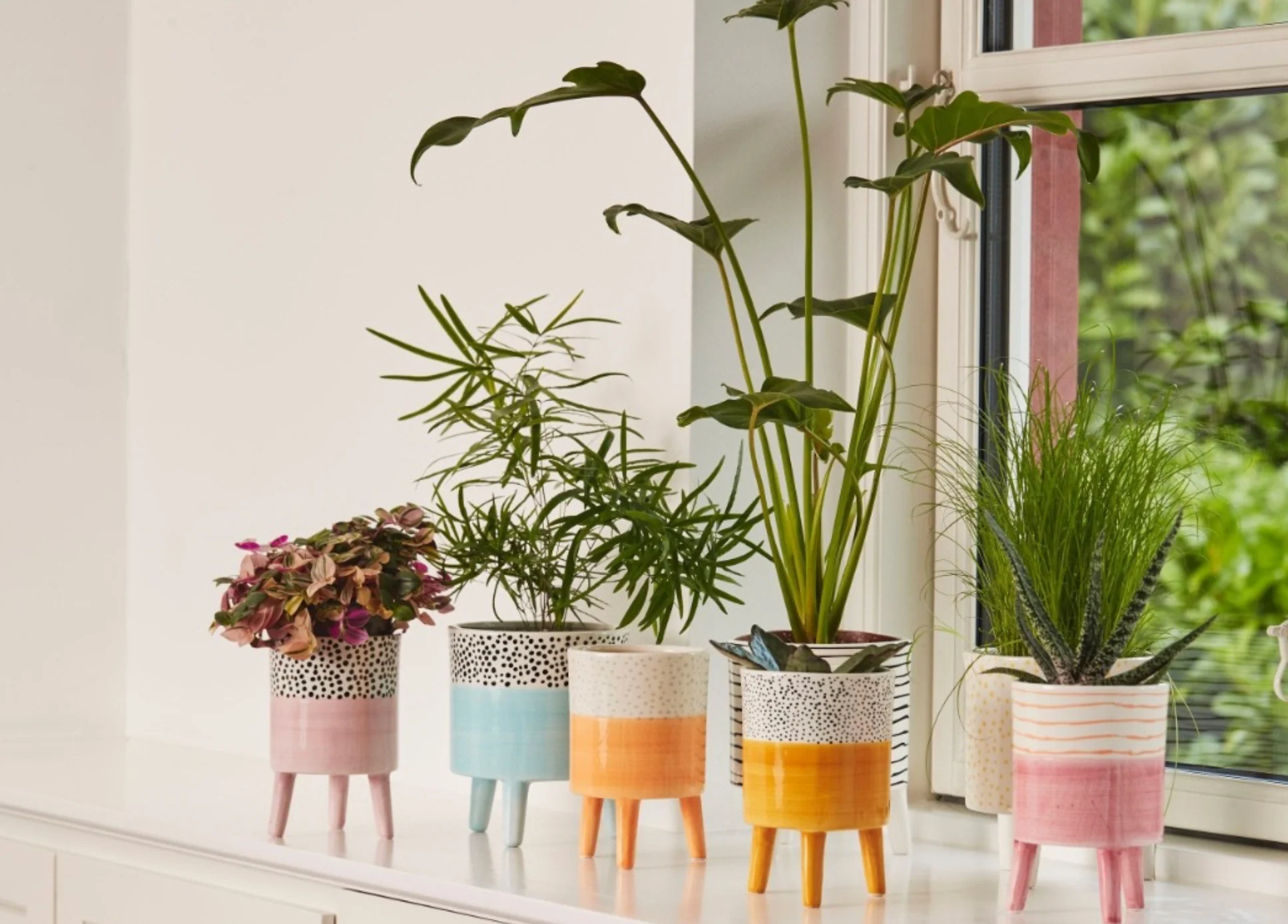 Bahne Ceramic Planter Spotty Blue Large - Image 3