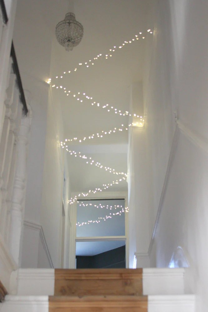 Cluster LED Fairy Lights Silver (Battery Operated) - Image 5