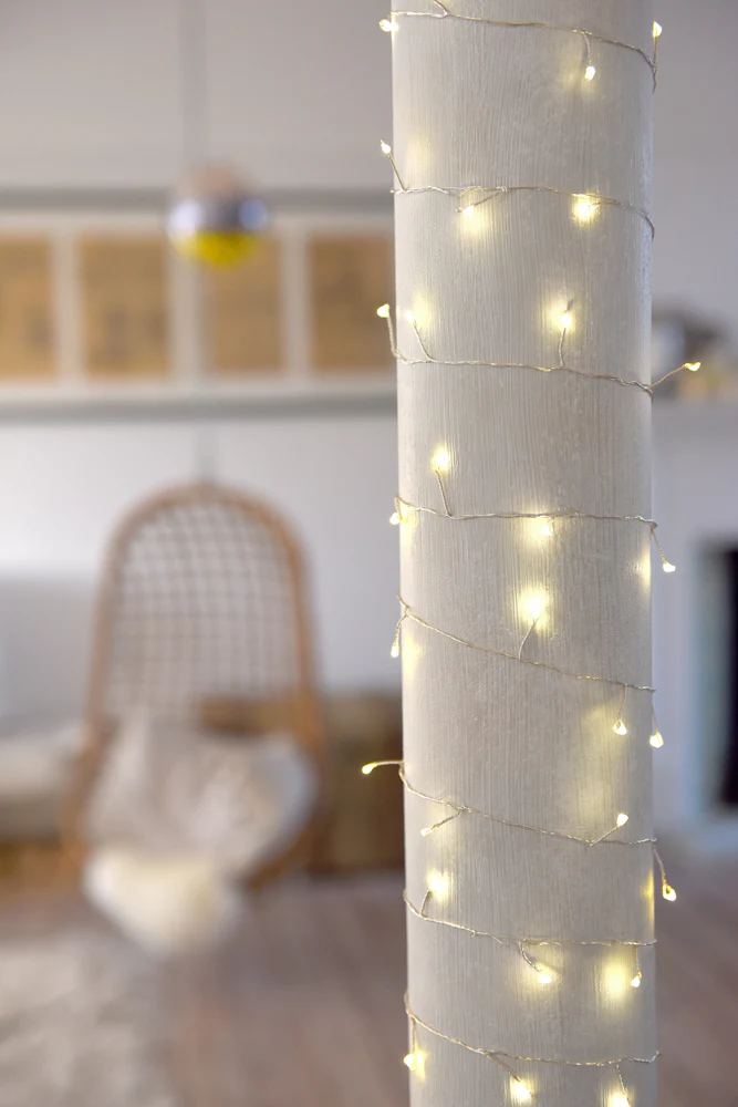 Cluster LED Fairy Lights Silver (Battery Operated) - Image 6