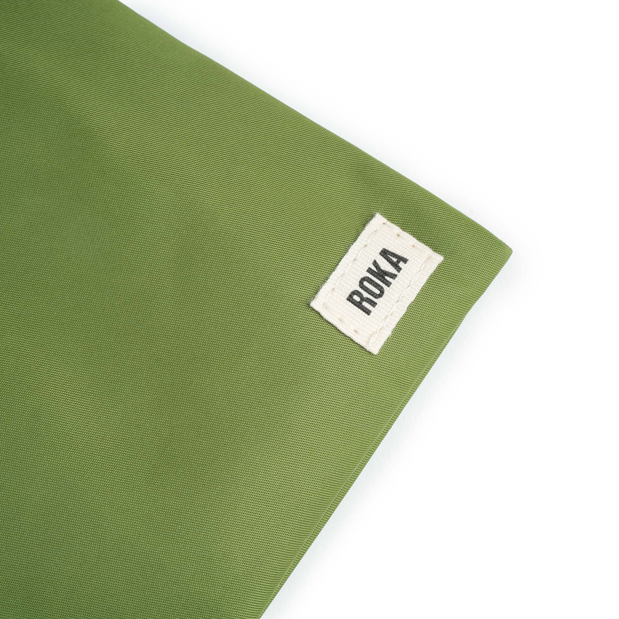 Roka London Chelsea Crossbody Phone Bag, Avocado (Recycled Nylon) - Image 5