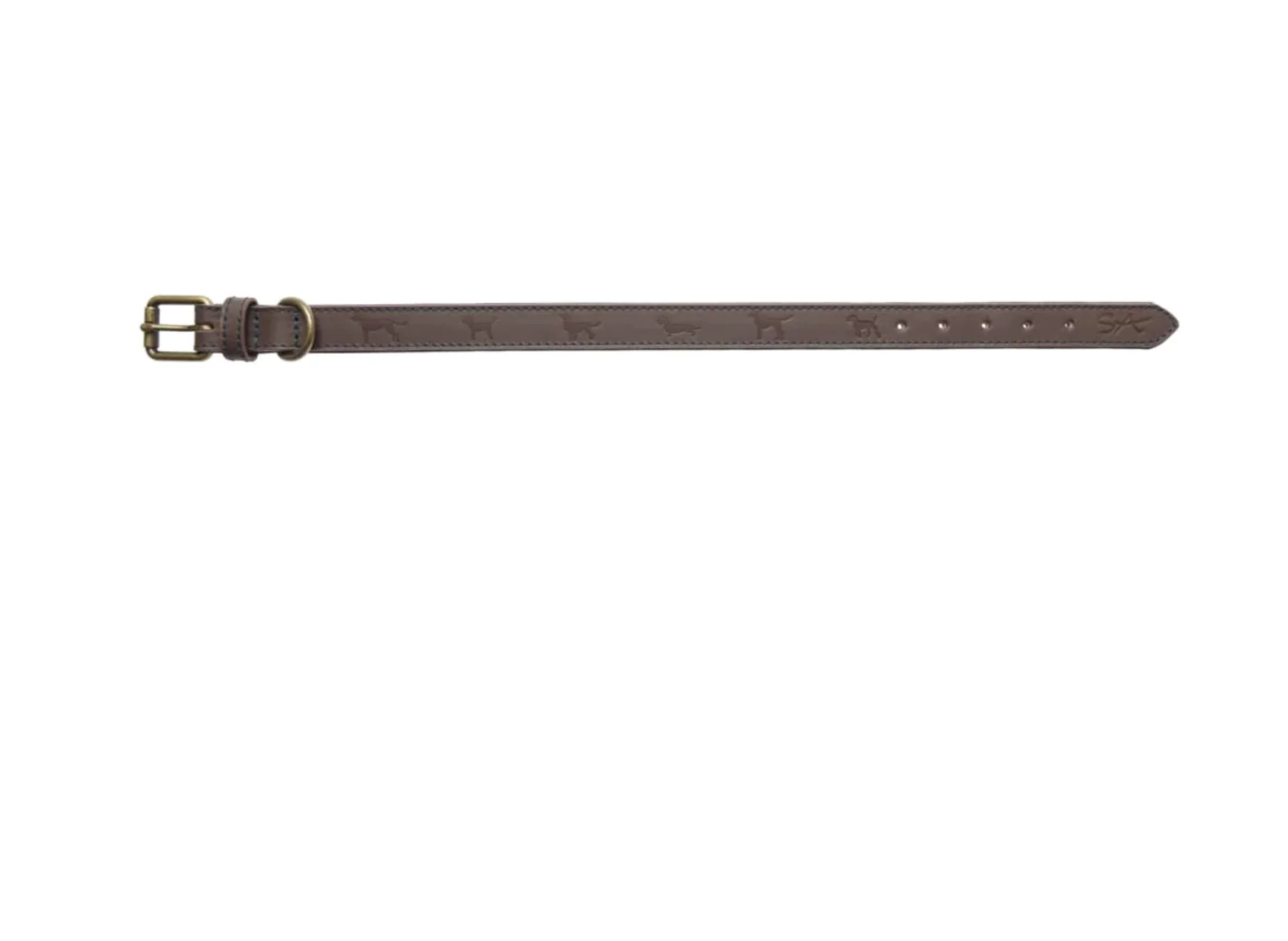 Sophie Allport Leather Dog Collar, Woof - Image 3